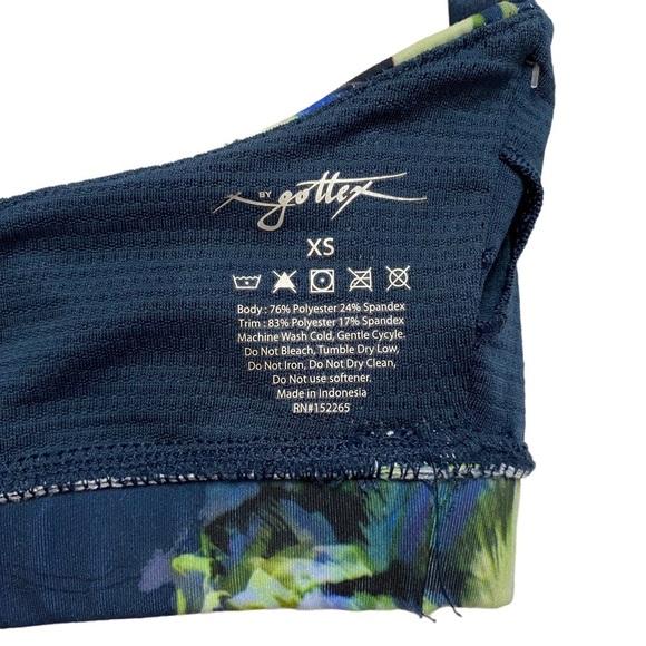 X by Gottex Criss Cross Strap Sports Bra Peach Skin Collection Floral Print XS - Picture 3 of 10